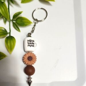 Sunflower Coffee Keychain
